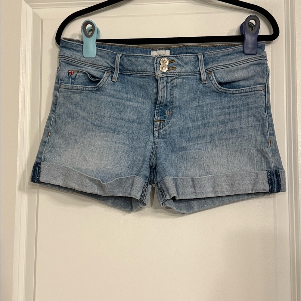 Hudson Jeans Women's Croxley Mid Thigh Cuffed Denim Shorts Size 29
